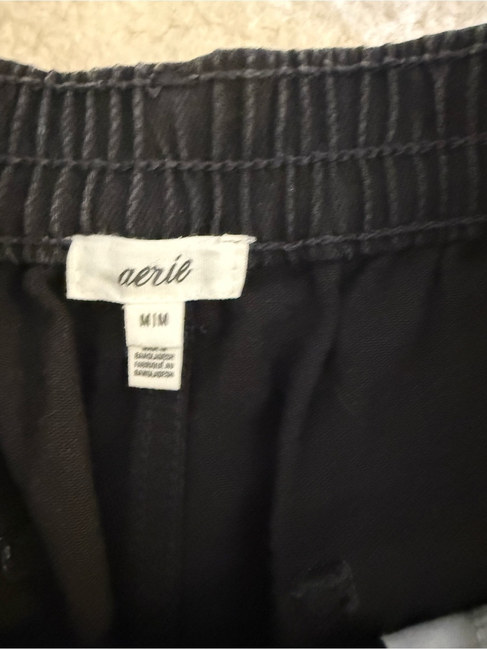aerie Black Summer Daydream Distressed Cutoff Denim Shorts - Picture 2 of 4